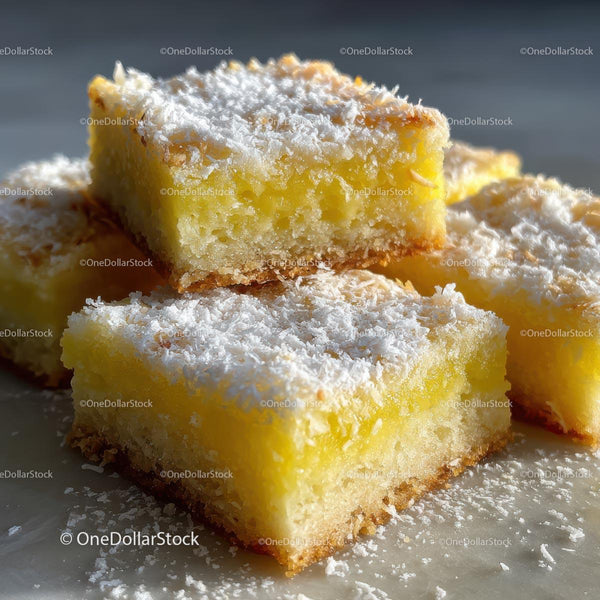 Homemade Lemon Bars with Coconut Topping