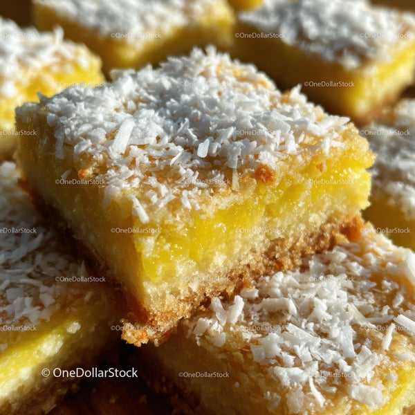 Delicious Lemon Bars with Coconut Topping