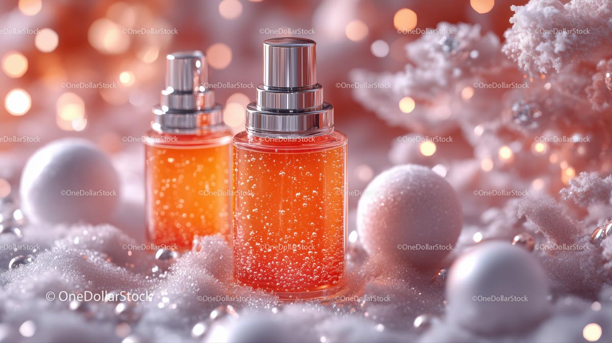 Festive Perfume Bottles with Holiday Sparkle