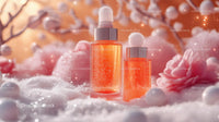 Elegant Perfume Bottles Amidst Romantic Floral Setting
