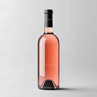 Elegant Rose Wine Bottle on Light Background