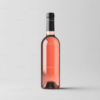 Elegant Rose Wine Bottle on Neutral Background