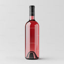 Elegant Red Wine Bottle on a Minimalistic Background