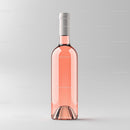 Elegant Pink Rosé Wine Bottle on White Background