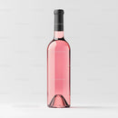 Elegant Pink Wine Bottle on Minimalist Background