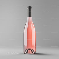 Elegant Rose Wine Bottle with Minimalist Design