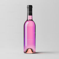 Elegant Pink Wine Bottle with Gradient Design