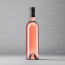 Elegant Rose Wine Bottle with Minimalist Design