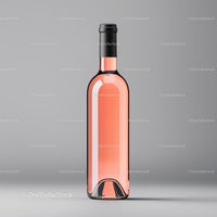 Elegant Rose Wine Bottle with Minimalist Design