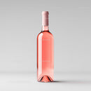 Elegant Pink Rosé Wine Bottle on Clean White Background