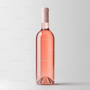 Elegant Rose Wine Bottle on Minimalist Background