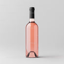 Elegant Rose Wine Bottle on Minimalist Background