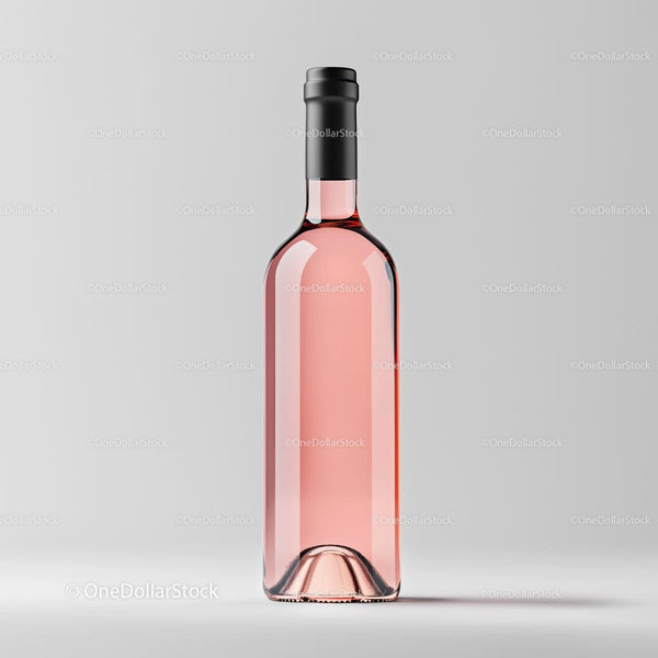Elegant Rosé Wine Bottle in Minimalist Setting