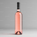 Elegant Rosé Wine Bottle on Minimalist Background