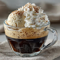 Rich Espresso with Vanilla Ice Cream and Whipped Cream