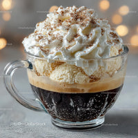 Luxurious Coffee with Whipped Cream Topping