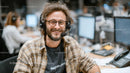 Smiling Customer Service Representative in Office