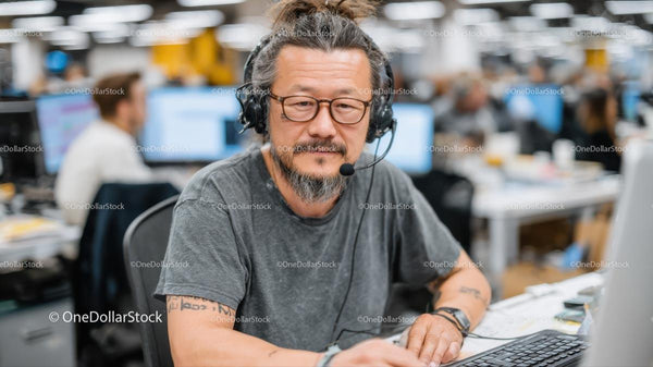 Profesjonalista Call Center Zaangażowany w Komunikację z Klientem