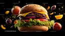 Gourmet Cheeseburger with Fresh Vegetables