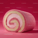 Delicious Strawberry Swiss Roll in Pink Hue