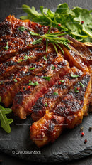 Juicy Grilled Ribeye Steak with Fresh Rosemary