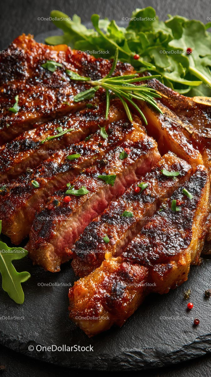 Juicy Grilled Ribeye Steak with Fresh Rosemary