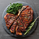 Grilled Bone-In Steak with Fresh Herb Garnish