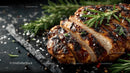 Grilled Chicken Breast with Fresh Rosemary and Seasoning