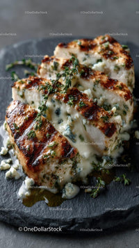 Grilled Chicken with Blue Cheese and Fresh Thyme