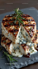 Grilled Blue Cheese with Fresh Rosemary Garnish