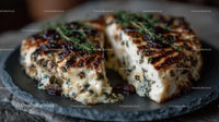 Grilled Cheese with Thyme and Berries Garnish