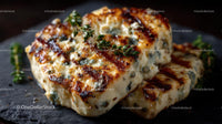 Grilled Cheese with Fresh Thyme on Slate Plate