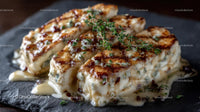 Grilled Blue Cheese with Fresh Thyme Garnish