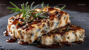 Grilled Blue Cheese with Fresh Rosemary Garnish