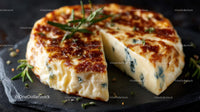 Gourmet Blue Cheese on Dark Slate Plate