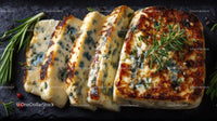 Grilled Blue Cheese Slices with Fresh Rosemary