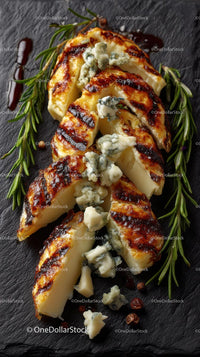 Grilled Cheese with Blue Cheese and Rosemary Garnish