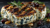 Grilled Blue Cheese with Herbs and Pine Nuts