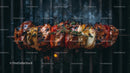 Juicy Grilled Skewer with Vegetables on Barbecue