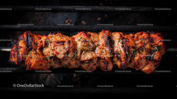 Juicy Grilled Meat Skewers with Fresh Herbs