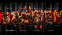 Juicy Grilled Skewers with Colorful Peppers and Onions
