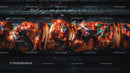 Juicy Grilled Meat Skewers on a Hot Barbecue Grill