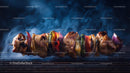 Grilled Skewers with Smoky Flavors and Colorful Vegetables