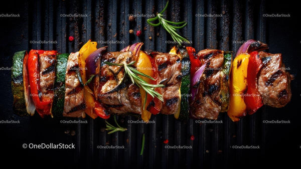 Delicious Grilled Kebab on a Barbecue Grill