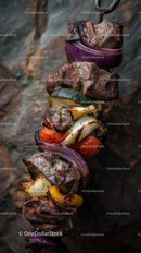 Grilled Skewers with Beef and Vegetables
