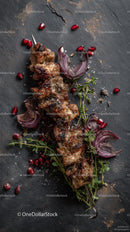 Grilled Lamb Kebab with Pomegranate and Herbs