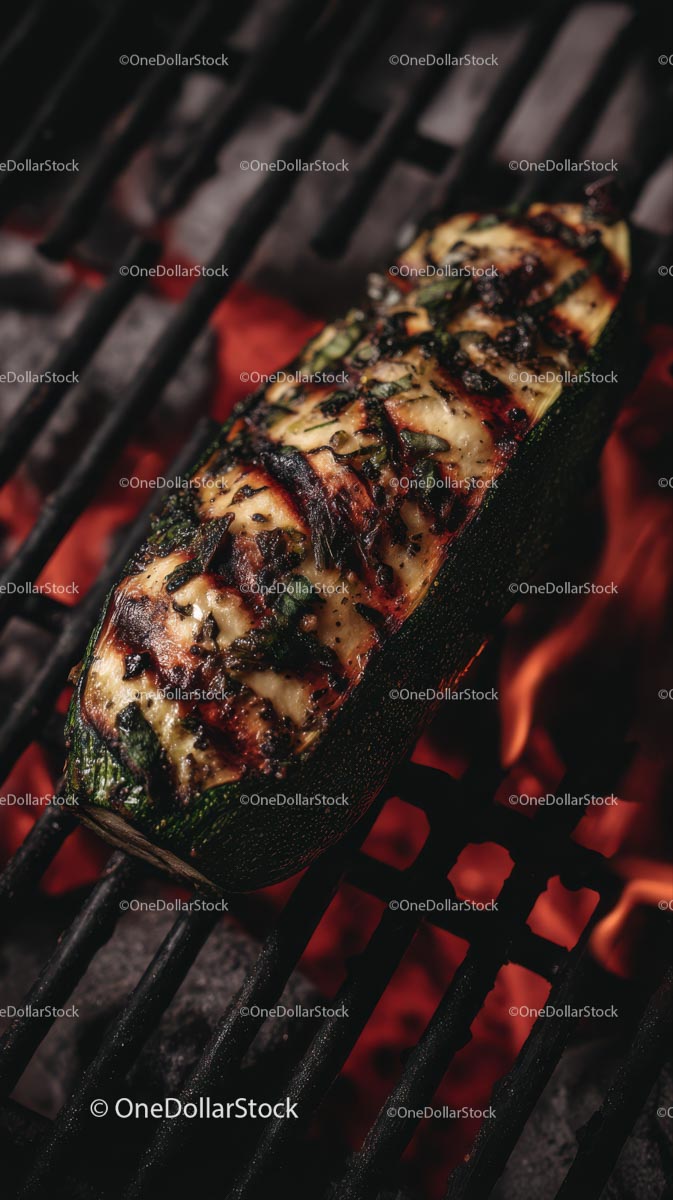 Flavorful Grilled Zucchini on Barbecue Grill