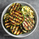 Grilled Zucchini Slices with Fresh Herbs in a Bowl