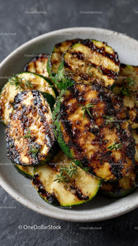 Grilled Zucchini Slices with Fresh Herbs