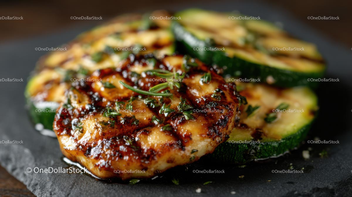Grilled Chicken and Zucchini with Fresh Herbs